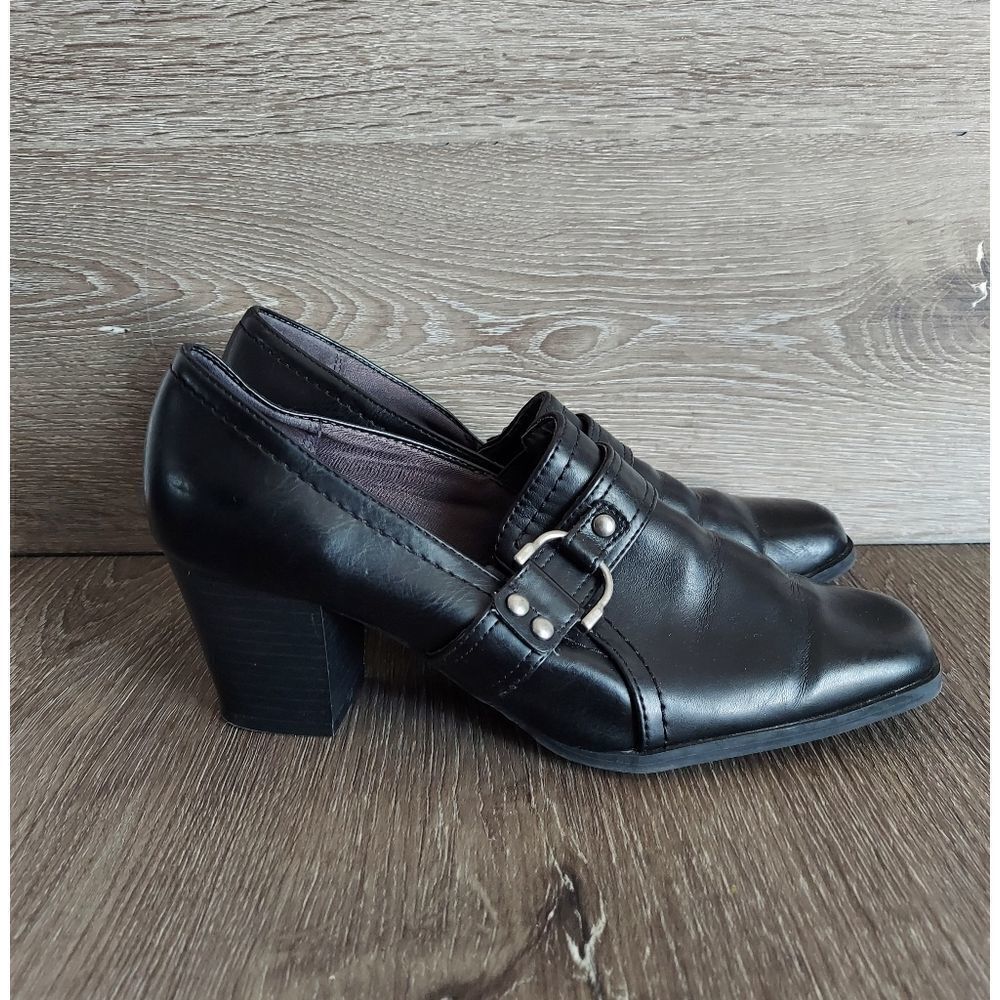 Life Stride Sylvan Black Heeled Shoes Size 8